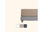 Emma Classic Baumwolle Spannbettlaken 160x200 Beige