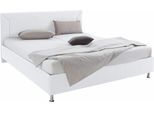 Polsterbett, weiß, B:190cm L:210cm, Bezug Bett: Microfaser (100% Polyester);Bonnell-Federkernmatratze: Mischgewebe (51% Polyprophlen, 39% Polyester, 10% Baumwolle);Kaltschaummatratze: Frottee (100% Polyester), Bezug abnehm- und waschbar bis 60C, WESTFALIA SCHLAFKOMFORT, Betten, Polsterbett, in diversen Ausführungen