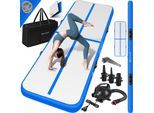 KESSER® Turnmatte Aufblasbar Airtrack 2m/3m/4m/5m/6m Fitness-Matte Gymnastikmatte inkl. Tragetasche & elektr. Luftpumpe Yogamatte, Tumbling Matten, Trainingsmatte, Turn- & Fitness
