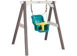 Ambia Garden Schaukel Baby Swing , Weiß, Grau , Holz, Kunststoff , Tanne , 120x134x103 cm , Fsc, EN 71 , witterungsbeständig, einfache Handhabung und Montage , Freizeit & Co, Gartenspielzeug, Schaukeln