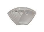 Villeroy und Boch Arena Eck Eckspüle 672902KD Ablaufgarnitur, Exzenterbetätigung, Resteschale, Fossil