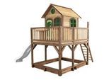 Ambia Garden Spielturm , Braun, Grün, Weiß , Holz , Hemlocktanne , 377x291x255 cm , EN 71, CE, FSC 100% , Freizeit & Co, Gartenspielzeug, Spieltürme