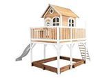 Ambia Garden Spielturm , Braun, Weiß , Holz , Hemlocktanne , 377x291x255 cm , EN 71, CE, FSC 100% , Freizeit & Co, Gartenspielzeug, Spieltürme