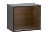 Villeroy und Boch Finion Regalmodul FD10GNGK 41,8x35,6x27cm, Regal Walnut Veneer, Anthracite matt