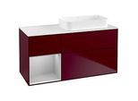 Villeroy und Boch Finion Waschtischunterschrank F681GJHB 120x60,3x50,1cm, Regal links Light grey matt, Peony Matt