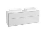 Villeroy und Boch Finion Waschtischunterschrank F72100MT 160x60,3x50,1cm, Glass White Matt, White matt lacquer