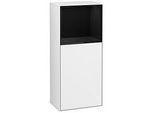 Villeroy und Boch Finion Seitenschrank F510PHGF 41,8x93,6x27cm, rechts, Regal oben Glossy Black, Glossy white lacquer