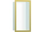 hansgrohe XtraStoris Wandnische 56096990 30x15x10cm, mit Designrahmen, mattweiß, polished gold optic