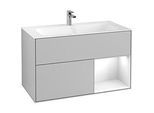 Villeroy und Boch Finion Waschtischunterschrank F040GFGJ 99,6x59,1x49,8cm, Regal rechts Glossy white lacquer, Light grey matt