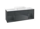 Villeroy und Boch Finion Waschtischunterschrank G741HGHG 160x60,3x50,1cm, Regale Midnight matt lacquer, Midnight Blue Matt Lacquer