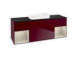 Villeroy und Boch Finion Waschtischunterschrank F742HHHB 160x60,3x50,1cm, Regale sand matt lacquer, Peony Matt