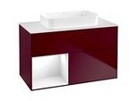 Villeroy und Boch Finion Waschtischunterschrank G651GFHB 100x60,3x50,1cm, Regal links Glossy white lacquer, Peony Matt