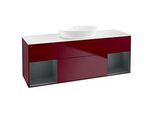 Villeroy und Boch Finion Waschtischunterschrank GD01HGHB 120cm, Abdeckplatte white matt, Emotion, Regale Midnight matt lacquer, Peony Matt