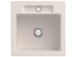 Villeroy und Boch Siluet Spüle 334501KR mit Ablaufgarnitur und Handbetätigung, Crema