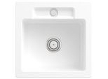 Villeroy und Boch Siluet Spüle 334501R1 mit Ablaufgarnitur und Handbetätigung, weiß