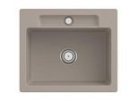 Villeroy und Boch Siluet Spüle 334601AM mit Ablaufgarnitur und Handbetätigung, Almond