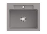 Villeroy und Boch Siluet Spüle 334601KD mit Ablaufgarnitur und Handbetätigung, Fossil