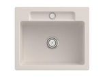 Villeroy und Boch Siluet Spüle 334601KR mit Ablaufgarnitur und Handbetätigung, Crema