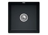 Villeroy und Boch Unterbauspüle 332502S5 mit Ablaufgarnitur und Excenterbetätigung, Ebony