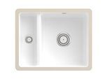 Villeroy und Boch Unterbauspüle 675801RW mit Ablaufgarnitur und Handbetätigung, Stone White