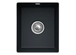 Villeroy und Boch Unterbauspüle 332402S5 mit Ablaufgarnitur und Excenterbetätigung, Ebony