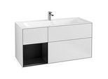 Villeroy und Boch Finion Waschtischunterschrank F060PDMT 119,6x59,1cm, Regal links Black matt lacquer, White matt lacquer