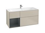 Villeroy und Boch Finion Waschtischunterschrank G060HGHH 119,6x59,1cm, Emotion, Regal links Midnight Blue Matt Lacquer, Sand Matt Lacquer