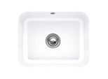 Villeroy und Boch Unterbauspüle 670601R1 mit Ablaufgarnitur, Handbetätigung, Befestigungssatz, weiß