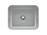Villeroy und Boch Unterbauspüle 670601SL mit Ablaufgarnitur, Handbetätigung, Befestigungssatz, Stone