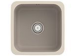 Villeroy und Boch Unterbauspüle 670301AM mit Ablaufgarnitur, Handbetätigung, Befestigungssatz, Almond