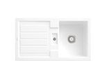 Villeroy & Boch Flavia Einbauspüle 330501R1 mit Ablaufgarnitur und Handbetätigung, weiß