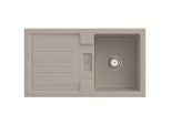 Villeroy und Boch Spüle 330501AM mit Ablaufgarnitur und Handbetätigung, Almond