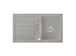 Villeroy & Boch Flavia Einbauspüle 330502KD mit Ablaufgarnitur und Exzenterbetätigung, Fossil