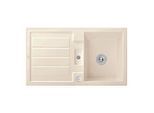 Villeroy & Boch Flavia Einbauspüle 330502KR mit Ablaufgarnitur und Exzenterbetätigung, Crema