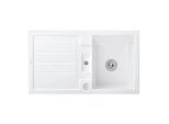 Villeroy & Boch Flavia Einbauspüle 330502RW mit Ablaufgarnitur und Exzenterbetätigung, Stone White