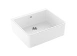 Villeroy und Boch Spülstein Einzelbecken 636001R1 Ablaufgarnitur mit Handbetätigung, weiß