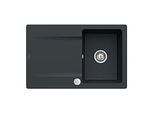 Villeroy und Boch Flächenbündige Spüle 33342FS5 mit Ablaufgarnitur und Exzenterbetätigung, Ebony