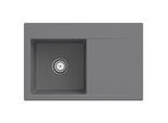 Villeroy und Boch Subway Style 45 Flat Einbauspüle 334801SL links, mit Ablaufgarnitur, Handbetätigung, stone CeramicPlus, 78 x 51 cm