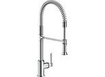 hansgrohe Axor Montreux Küchenarmatur 16582800 Edelstahl-Optik, Schwenkbar 360°, Semi-Pro