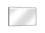 hansgrohe Xarita Lite Q Spiegel 54960670 mit horizontaler LED-Beleuchtung, mattschwarz, B 1200 x H 700 x T 30 mm, 12 W