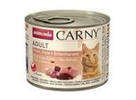 animonda Carny Nassfutter Katze Adult Huhn, Pute und Entenherzen 6x200 g
