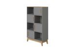 PAIDI Highboard Sten ¦ grau ¦ Maße (cm): B: 94,8 H: 161 T: 39.6