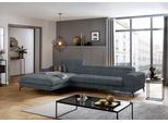 Ecksofa W.SCHILLIG "piedroo, Designsofa mit tollem Sitzkomfort, bequem, L-Form", blau (marine r66), B:343cm H:70cm T:193cm, Chenille-Flachgewebe R66 (85% Polyester, 15% Nylon), Sofas, Ecksofa, Kopfteilverstellung, wahlweise mit Sitztiefenverstellung, Breite 343cm