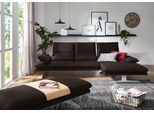 Ecksofa W.SCHILLIG "broadway, Designsofa mit tollem Sitzkomfort, L-Form", braun (braun z59), B:291cm H:94cm T:164cm, Longlife Xtra-Leder Z59: Glattleder mit modischer Prägung. Hautstärke 0, 9 - 1, 1 mm, Sofas, Ecksofa, Sitztiefenverstellung, Kopfteil- & Seitenteilverstellung, Breite 291cm