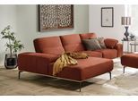 Ecksofa W.SCHILLIG "run, Designsofa mit tollem Sitzkomfort, bequem, L-Form", orange (copper z73), B:299cm H:88cm T:178cm, Longlife Xtra-Leder Z73: Naturwalkleder der Luxusklasse aus den erlesensten Rohhäuten. Hautstärke 1, 1 – 1, 3 mm;ROHLEDER Jacquard-Flachgewebe Q2 W60 (63% Polyester, 37% Polyacryl);ROHLEDER Chenille-Flachgewebe Q2 W77 (68% Polyacryl, 32% Polyester);Stoff S37 (100% Polyester), S