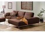 Ecksofa W.SCHILLIG "run, Designsofa mit tollem Sitzkomfort, bequem, L-Form", braun (macchiato z73), B:319cm H:88cm T:178cm, Longlife Xtra-Leder Z73: Naturwalkleder der Luxusklasse aus den erlesensten Rohhäuten. Hautstärke 1, 1 – 1, 3 mm;ROHLEDER Jacquard-Flachgewebe Q2 W60 (63% Polyester, 37% Polyacryl);ROHLEDER Chenille-Flachgewebe Q2 W77 (68% Polyacryl, 32% Polyester);Stoff S37 (100% Polyester),