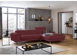 Ecksofa W.SCHILLIG "piedroo, Designsofa mit tollem Sitzkomfort, bequem und elegant, L-Form", rot (burgundy z69), B:303cm H:70cm T:193cm, Longlife Xtra-Leder Z69: Das feinnarbige, gedeckte Softleder Z69 besticht durch seine außergewöhnliche Weichheit im trendigen »Vintage-Look«, Hautstärke 0, 9 - 1, 1 mm, Sofas, Ecksofa, Kopfteilverstellung, wahlweise mit Sitztiefenverstellung, Breite 303cm