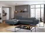 Ecksofa W.SCHILLIG "piedroo, Designsofa mit tollem Sitzkomfort, elegant und bequem, L-Form", blau (marine r66), B:343cm H:70cm T:193cm, Chenille-Flachgewebe R66 (85% Polyester, 15% Nylon), Sofas, Ecksofa, Kopfteilverstellung, wahlweise mit Sitztiefenverstellung, Breite 343cm