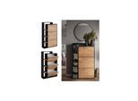 Vicco Schuhkipper Orlando Anthrazit Eiche 80 x 128,3 cm mit 3 Fächern