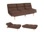 Schlafsofa MCW-M79, Gästebett Schlafcouch Couch Sofa, Schlaffunktion Liegefläche 180x110cm ~ Stoff/Textil braun
